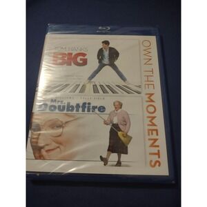 Big/Mrs. Doubtfire Blu Ray Tom Hanks Robin Williams Nostalgia 80s 90s